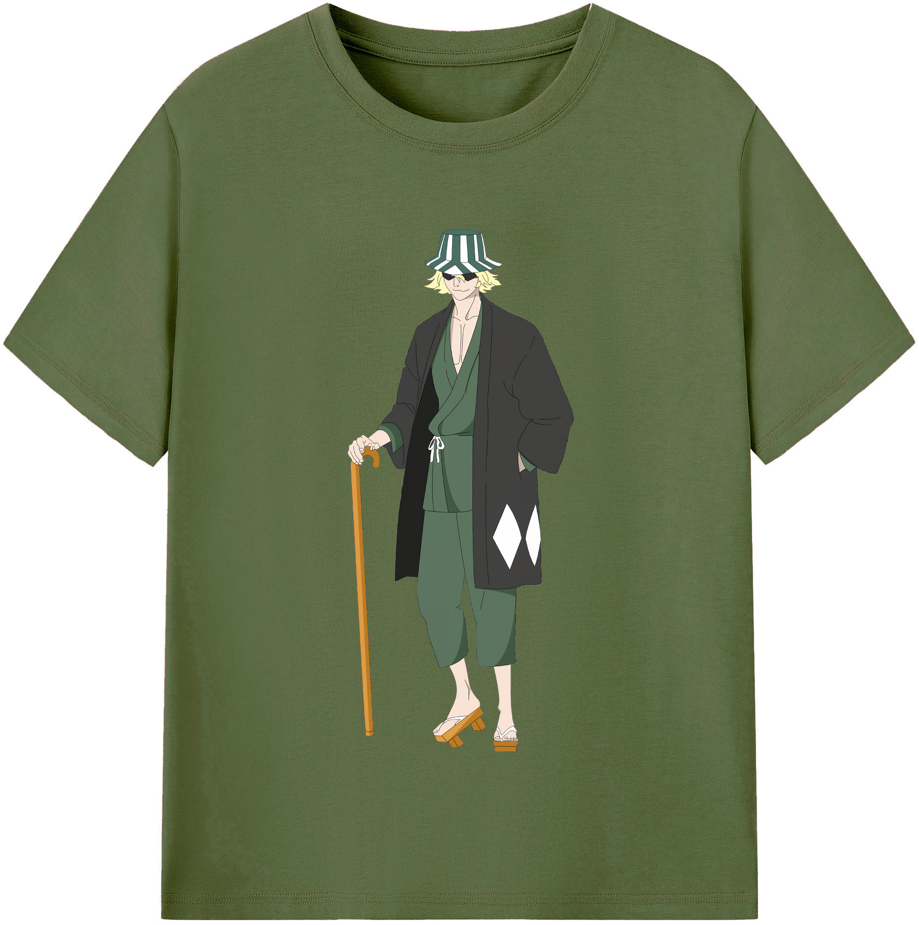 （画像用） "ブリーチ 浦原 喜助（うらはら きすけ） BLEACH Urahara Kisuke " 綿100％半袖Tシャツ（フロントプリント）